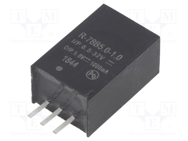 Converter: DC/DC; 5W; Uin: 6.5÷32V; Uout: 5VDC; Iout: 1A; SIP3; 4g