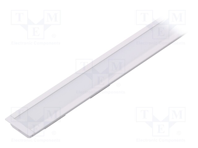 Profiles for LED modules; white; recessed; white; L: 1m; aluminium