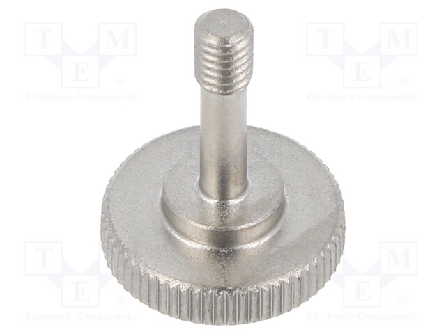 Knob; Ext.thread: M4; 15mm; stainless steel