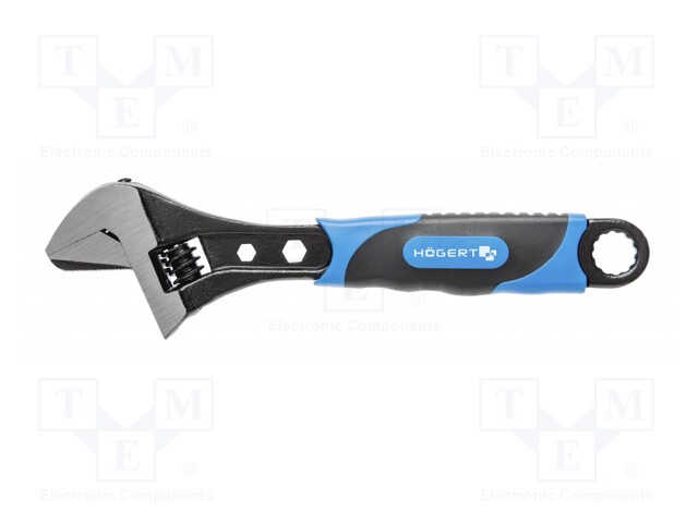 Wrench; adjustable; 250mm; Max jaw capacity: 30mm