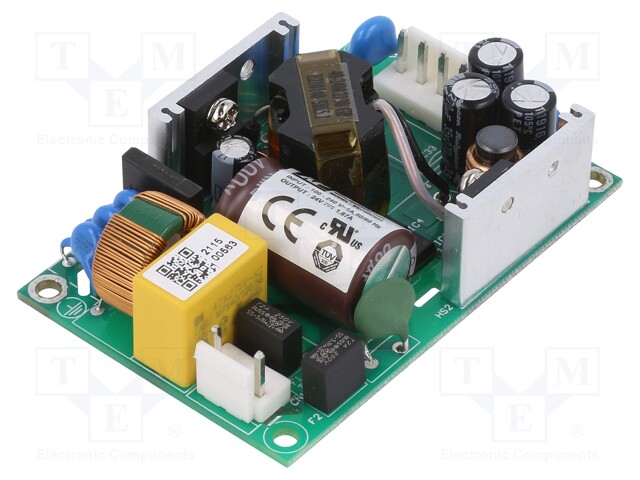 AC/DC Open Frame Power Supply (PSU), ITE & Medical, 1 Output, 40 W, 85V AC to 264V AC