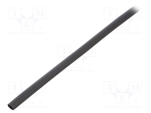 Heat shrink sleeve; glueless; 2: 1; 3.2mm; L: 1m; black; polyolefine