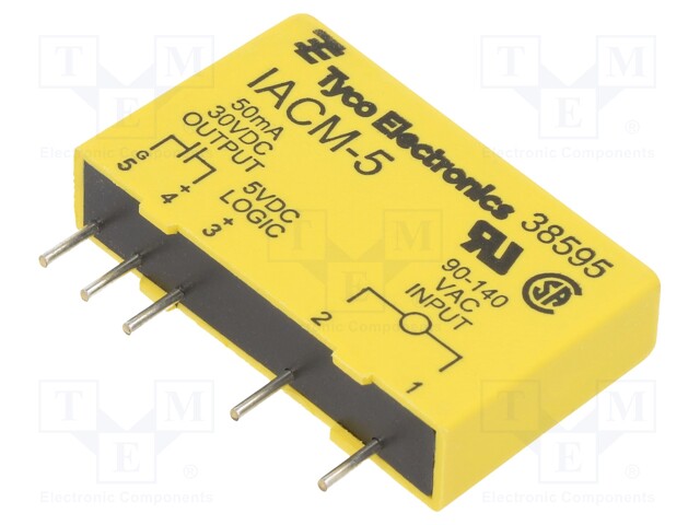 Relay: solid state; Ucntrl: 5VDC; -30÷80°C; 43.6x10.3x25.5mm