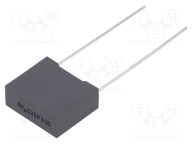 Capacitor: polyester; 33nF; 220VAC; 630VDC; Pitch: 10mm; ±10%