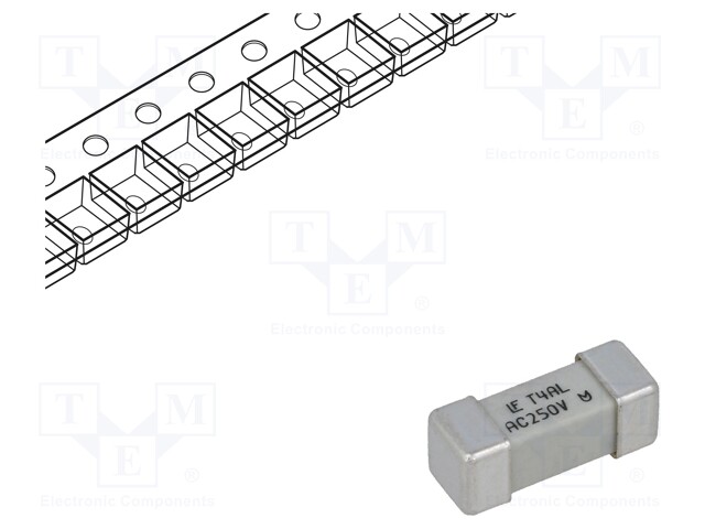 Fuse: fuse; time-lag; 4A; SMD; ceramic; 12,1x4,5mm; 465