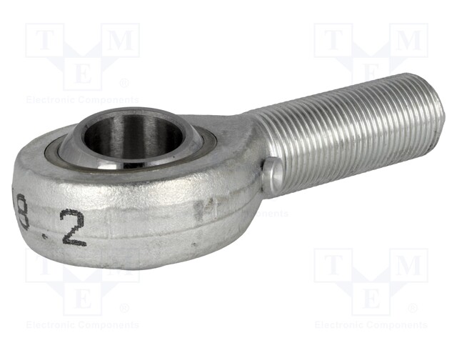 Ball joint; 20mm; Thread: M20; Mat: steel; Plating: zinc; Pitch: 1,5