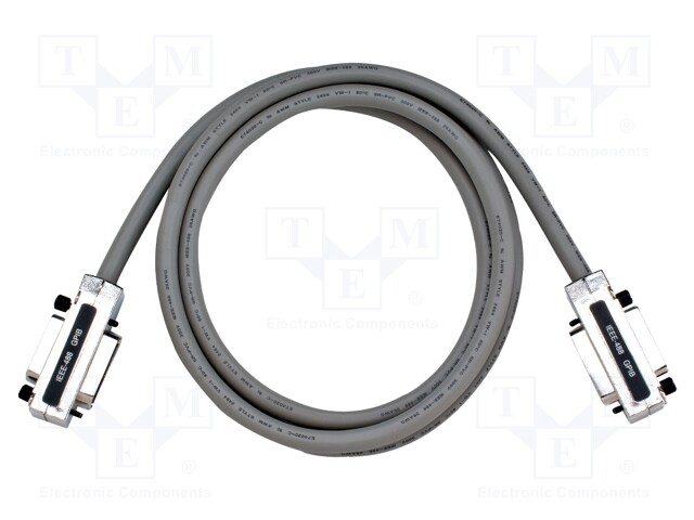 Test lead; GPIB; Len: 2m; grey; Features: shielded, twofold