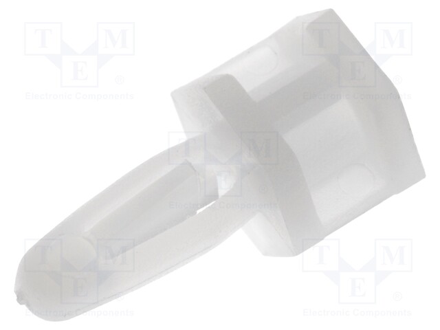 Assembly stud; polyamide; L: 6.4mm; screwed fole,snap fastener