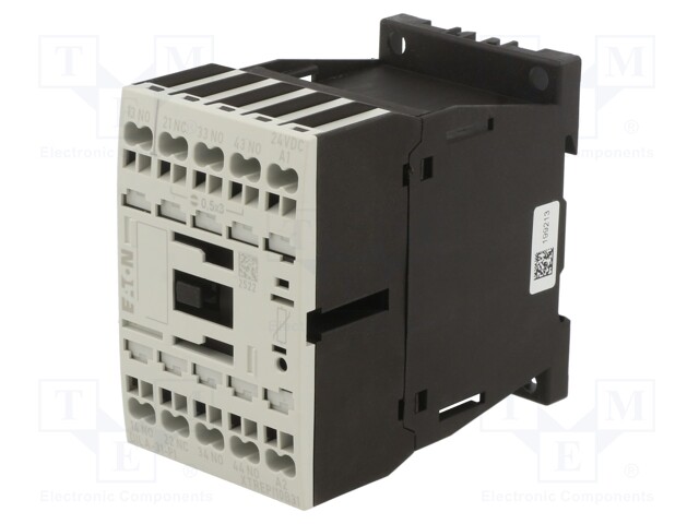 Contactor: 4-pole; NC + NO x3; 24VDC; 4A; for DIN rail mounting
