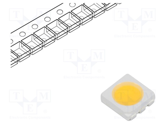 LED; SMD; 5050,PLCC6; white warm; 5850÷12000mcd; 2900-3200K; 70