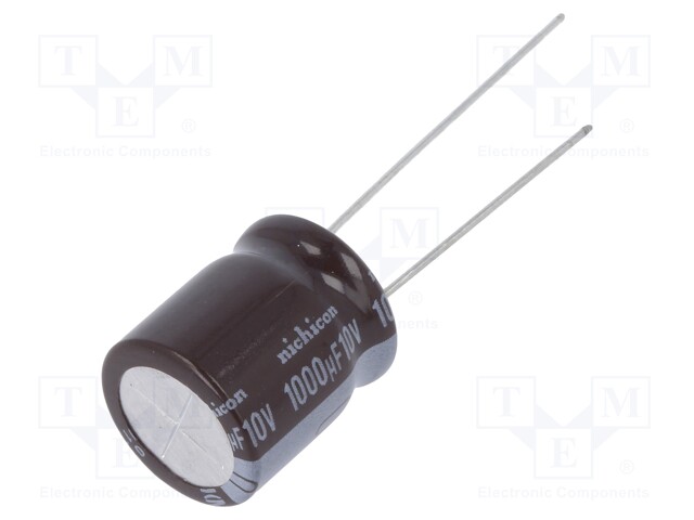 Capacitor: electrolytic; low impedance; THT; 1000uF; 10VDC; ±20%