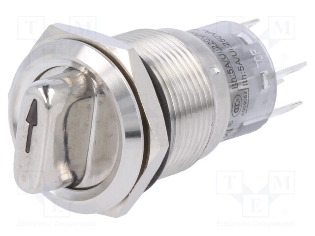 Switch: rotary; Pos: 2; SPDT; 0.5A/220VAC; 1A/24VDC; -20÷55°C; 50mΩ