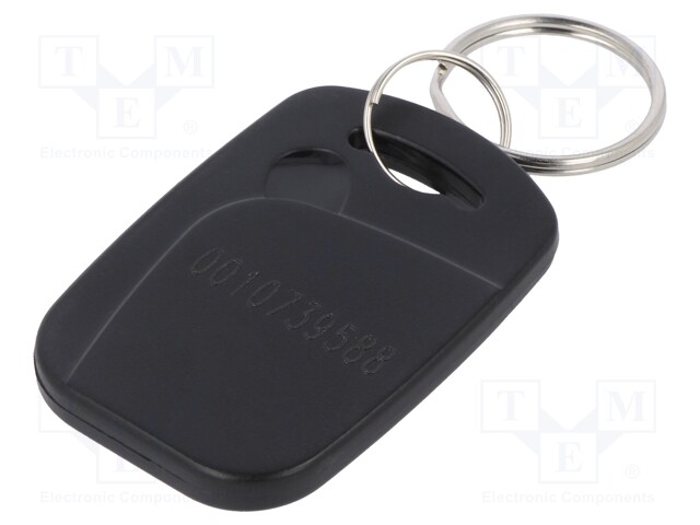 RFID pendant; black; 100÷150kHz; Mat: plastic; 64bit; 6g