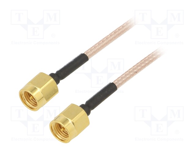 Cable; 50Ω; 0.91m; SMA plug,both sides; shielded; -65÷150°C