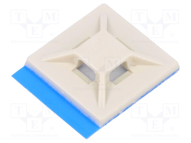 Holder; self-adhesive; polyamide; UL94HB; natural; L: 19.1mm