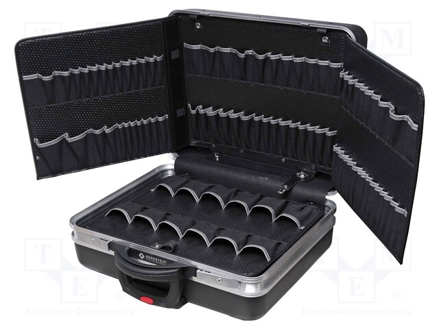 Suitcase: tool case on wheels; 470x360x210mm