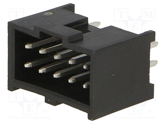 Socket; IDC; male; PIN: 10; straight; THT; tinned; 2.54mm; Layout: 2x5