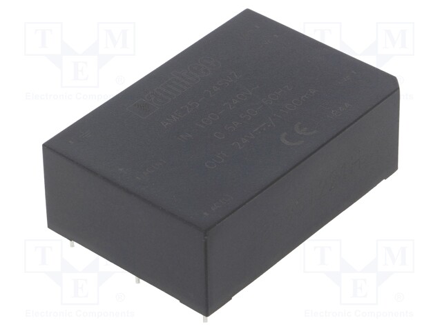 Converter: AC/DC; 26.4W; Uout: 24VDC; Iout: 1.1A; 85%; Mounting: PCB