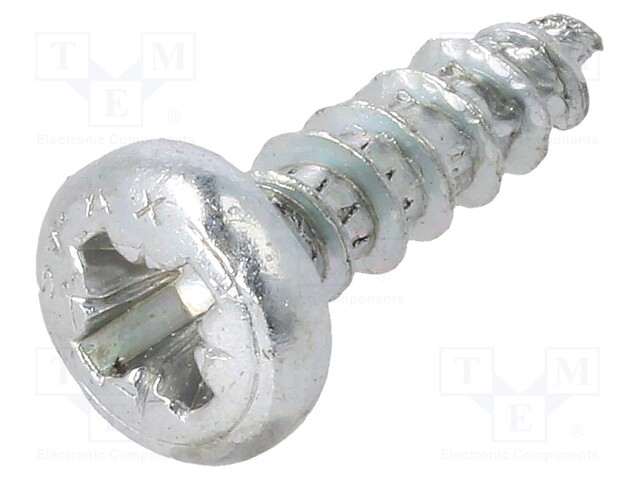 Screw; SPAX®; 4x15; Head: cheese head; Pozidriv; steel; zinc; BN: 615