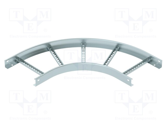 90 ° horizontal bend; zinc-plated steel