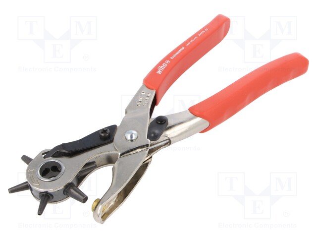 Pliers; for making holes in leather, fabrics and plastics