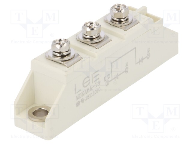 Module: diode; common cathode,double; 1.8kV; If: 46A; M01H; screw