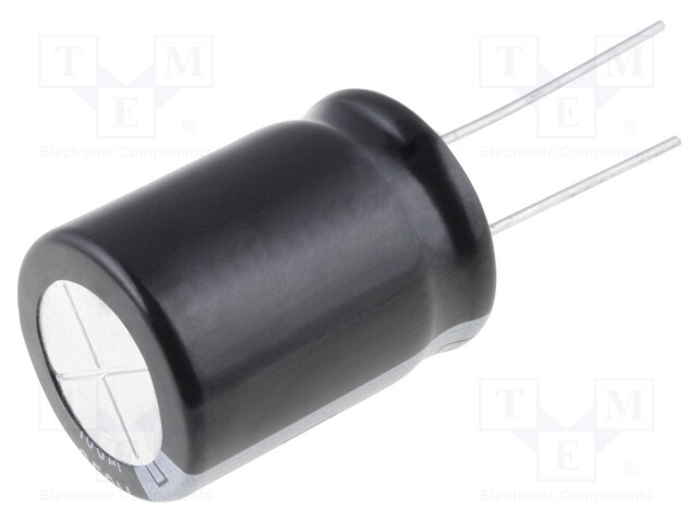 Capacitor: electrolytic; THT; 22uF; 450VDC; Ø12x25mm; Pitch: 5mm