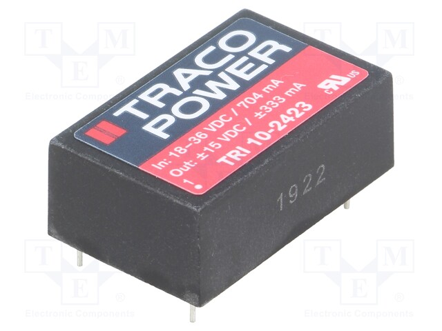 Converter: DC/DC; 10W; Uin: 18÷36V; Uout: 15VDC; Uout2: -15VDC; DIP24