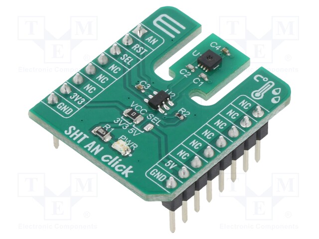 Click board; humidity/temperature sensor; GPIO,analog; 3.3/5VDC