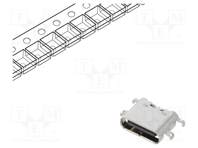 Socket; USB C; SMT