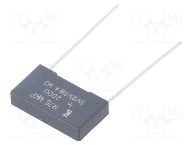 Capacitor: polypropylene; 1nF; 15mm; ±5%; 18x4x10mm; -55÷125°C