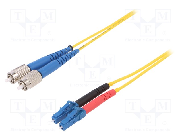 Fiber patch cord; FC,LC; 2m; Optical fiber: 9/125um; yellow