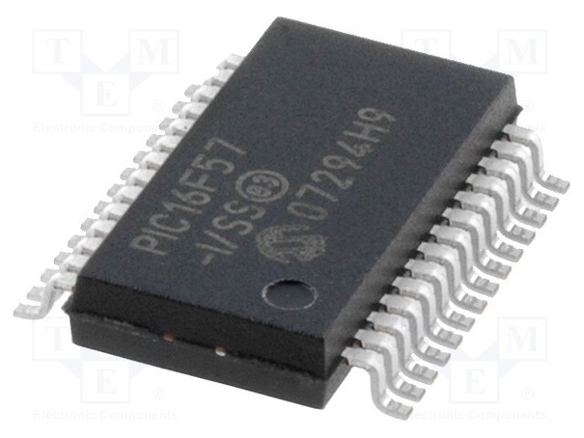 PIC microcontroller; Memory: 3kB; SRAM: 72B; 2÷5.5VDC; SMD; SSOP28