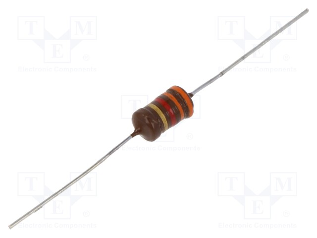 Inductor: ferrite; THT; 220uH; 400mA; 1.6Ω; Ø5.2x12mm; ±5%; 2.4MHz