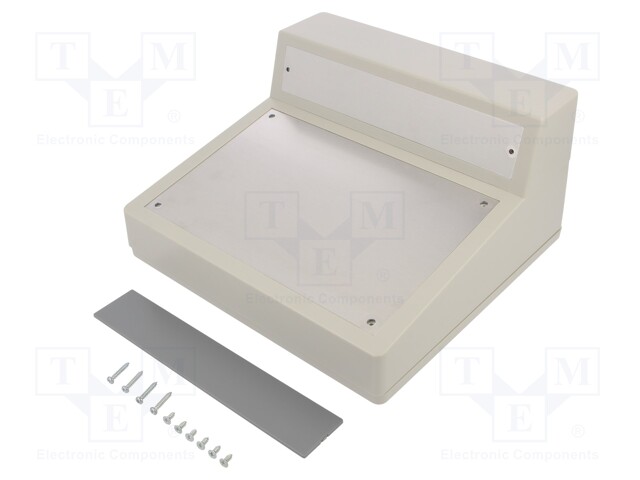 Enclosure: desktop; X: 228mm; Y: 216mm; Z: 126mm; ABS; grey