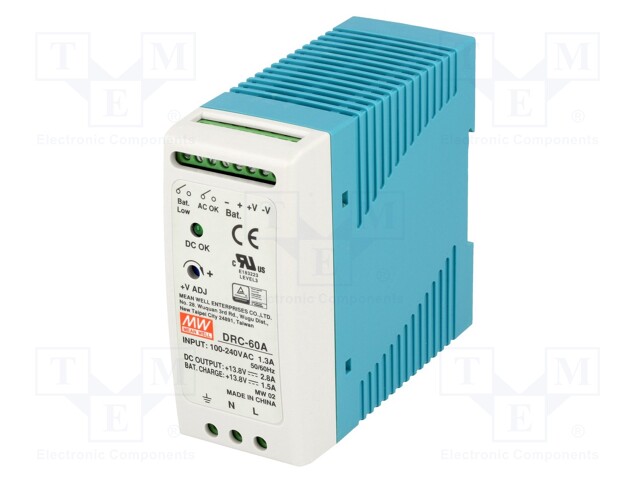 Power supply: switched-mode; buffer; 59.34W; 13.8VDC; 13.8VDC