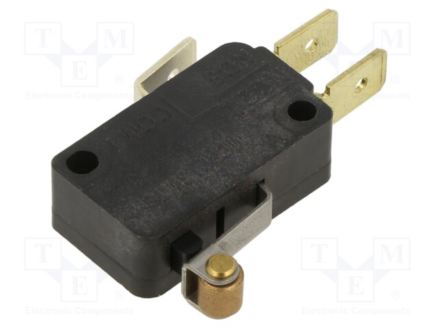 Microswitch, Miniature, Roller Lever, SPDT, Quick Connect, 11 A