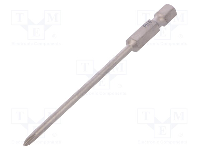 Screwdriver bit; Phillips; PH0; Overall len: 90mm