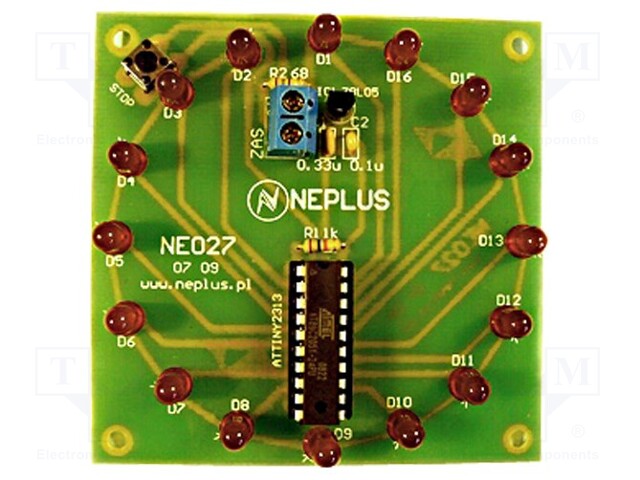 Circuit; electronic roulette; 5VDC; visual effects