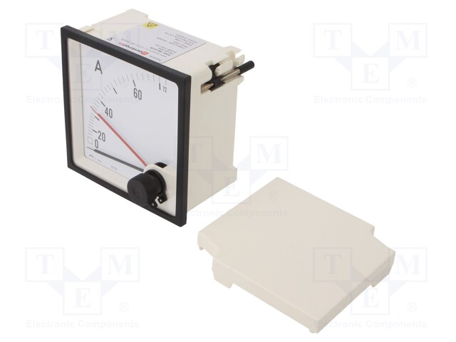 Meter: panel; analogue; 0/60÷96A; True RMS; Iin: 5/6A; Class: 3; IP52