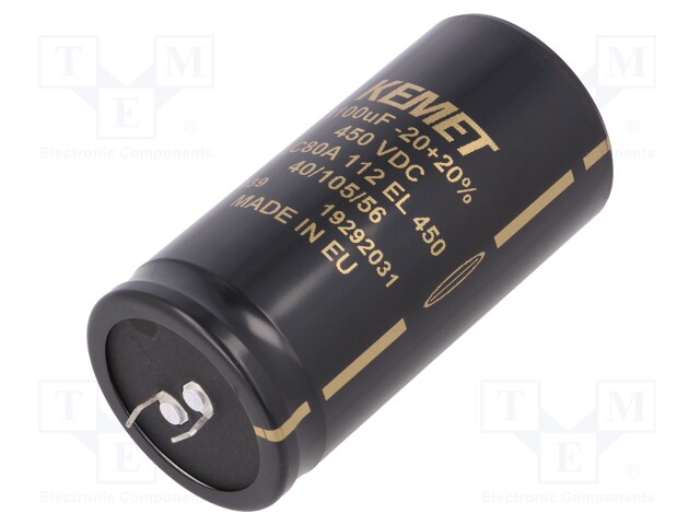 Capacitor: electrolytic; 1.1mF; 450VDC; ESR: 125mΩ; SNAP-IN; ±20%