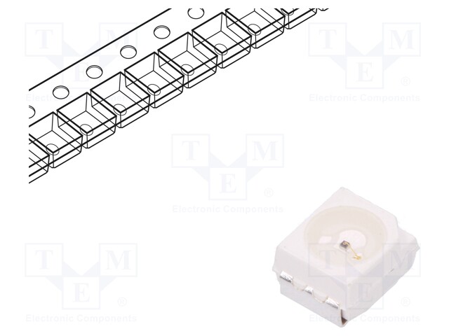 LED; SMD; 3528,PLCC2; yellow green; 35.5÷90mcd; 3.5x2.8x1.9mm