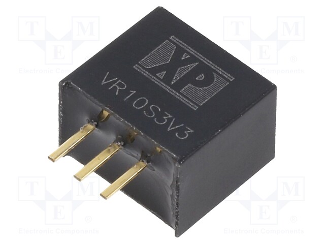 DC/DC Converter, 1 Output, 3.3 W, 3.3 V, 1 A, VR10 Series