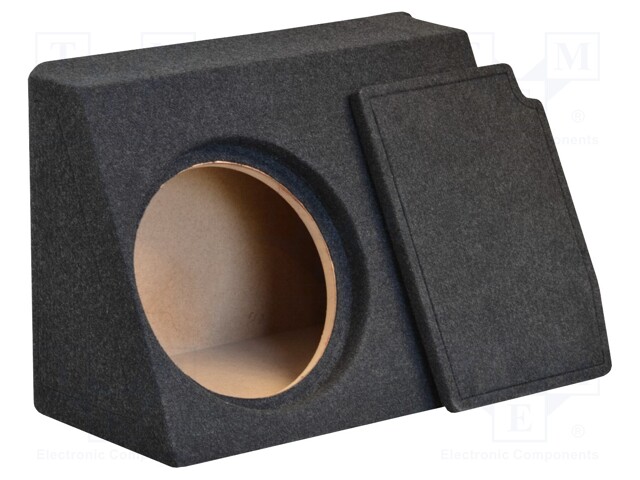 Car loudspeaker enclosure; MDF; black melange; textil; 28l; 300mm
