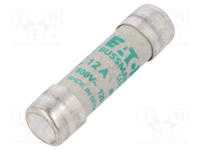 Fuse: fuse; aM; 12A; 500VAC; ceramic,cylindrical,industrial