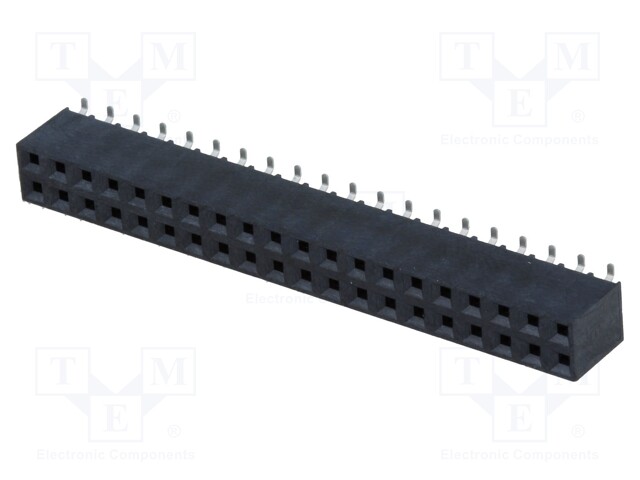 Socket; pin strips; female; PIN: 40; vertical; 2.54mm; SMT; 2x20