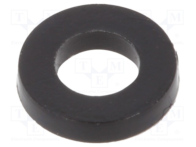 Washer; round; M3; D=6mm; h=1mm; polyamide; Colour: black