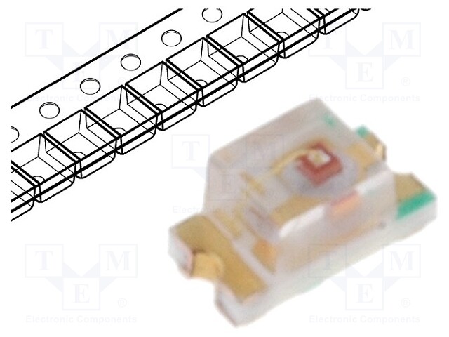 LED; SMD; 0603; yellow green; 4÷8mcd; 1.6x0.8x0.8mm; 140°; 2.1÷2.8V