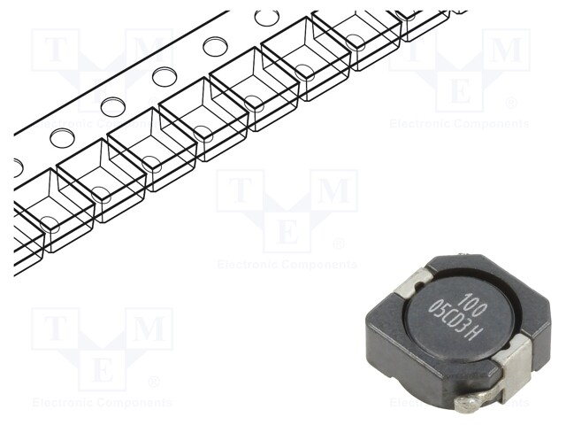 Inductor: wire; SMD; 10.1uH; Ioper: 4.8A; 18mΩ; ±30%; Isat: 4.6A