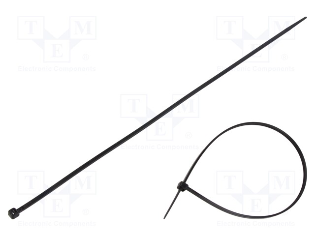 Cable tie; L: 330mm; W: 3.6mm; polyamide; 176.5N; black; Ømax: 93mm